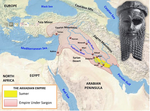 Extent of Sargon's Empire